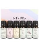 Nikura Entry-Level Essential Oils Set | 6 x 10ml 100% Pure Natural Oils for Aromatherapy Diffusers & Oil Burners | Perfect for Beginners | 60ml Pack - Buy Online on GoSupps.com