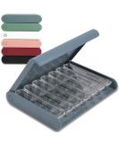 24/7 MEDICASE Danish Design Pill Box for 7 Days - Compact Dust Blue Pill Organizer for Small Dosages - Buy Online on GoSupps.com