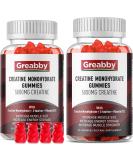 GREABBY Creatine Monohydrate Gummies - 5g Creatine Monohydrate for Women & Men, L-Taurine, B12, Creatine Chews for Muscle Growth, Increase Strength and Build Muscle, Mixed Berry Flavor 120 Count - Buy Online on GoSupps.com