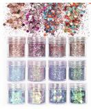 Buy 12-Pack Festival Glitter for Face Nails Eyes Lips & Hair | Body Glitter for All Occasions - International Shipping - Buy Online on GoSupps.com