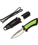 Cressi Lima Short Blade Knife for Scuba Diving and Spearfishing | Quick-Release Sheath & Hose Holder | Italian Design in Lime - Buy Online on GoSupps.com