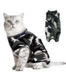 Buy Hipet Cat Surgical Suit - Recovery Vest for Belly Wounds & Skin Diseases | Anti-Licking Onesie | Replacement E-Collar & Cone for Cats (Small Camouflage) - Buy Online on GoSupps.com