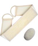 Buy Natural Luffa Back Scrubber Sponge - 2-Pack Bathing Strap & Massage Belt for Men & Women - Spa Body Care - Buy Online on GoSupps.com