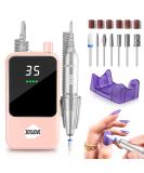 JOSLOVE Electric Nail Drill Machine 35000RPM Professional Efile Kit - Rechargeable Manicure Pedicure Tools for Acrylic Nails & Gel Polishing - Pink - Buy Online on GoSupps.com