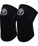 7mm Compression Knee Sleeves (1 Pair) for Squats Weightlifting - Medium Black - Men & Women - Buy Online on GoSupps.com