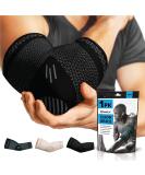 POWERLIX Elbow Brace Compression Support Sleeve for Tendonitis - Large - Black - Buy Online on GoSupps.com