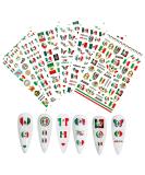 Mexican Flag Nail Art Stickers - 3D Self Adhesive Decals for Patriotic Manicure | DIY Mexico Flag Design (6 Sheets - Buy Online on GoSupps.com