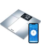 Beurer BF720 Smart Scale - Body Fat, Water, Calorie Data - 400 lb Capacity - Bluetooth & User Recognition - XL LCD Display - Body Analysis - Grey Silver - Buy Online on GoSupps.com