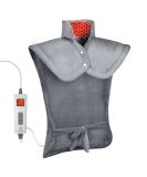 Large Electric Heating Pad for Back Pain Relief - 4 Heating Levels, Auto Shut Off, Moist Therapy - Washable 24x35 Grey - Buy Online on GoSupps.com