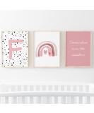 Pompom Prints Set of 3 Rainbow Nursery Decor | Scandi Boho Style | Girls Bedroom and Playroom Wall Art (A4 Size) - Buy Online on GoSupps.com