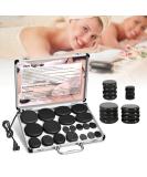 20-Piece Hot Rocks Massage Kit with Portable Warmer - Basalt Stones for Spa Therapy Massage - Buy Online on GoSupps.com