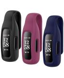 HSWAI 3-Pack Soft Silicone Clip Replacements for Fitbit Inspire 2 - Black, Wine Red, Navy | 360 Protection Holder Accessory - Compatible with Fitbit Inspire 2 - Buy Online on GoSupps.com