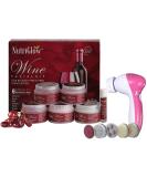 NutriGlow Wine Facial Kit - Instant Glowing Skin & Portable Massager | Hydrate Brighten & Nourish | All Skin Types | 260 gm - Buy Online on GoSupps.com
