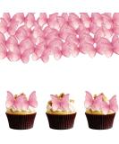 48 Pink Edible Butterflies for Cake Decoration | Alegre Tortendeko Perfect for Birthdays Cupcakes & Muffins - Buy Online on GoSupps.com