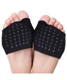 Zakasa Bale Cushion: XL Gel Silicone Forefoot & Midfoot Pads for Men & Women - Soft Black Foot Cushions (1 Pair) - Buy Online on GoSupps.com