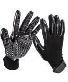 Bestbuy Pet Grooming Gloves - Improved Five Finger Design Rubber Glove Gentle Deshedding Brushes for Cats Dogs and Horses (Black) - Buy Online on GoSupps.com