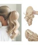 Silk-co Hair Ponytail Extension Clip in Ponytail Hair Extensions Claw Clip Ponytail Hair Extensions Curly Ponytail Extension 12" Dark Blonde mix Bleach Blonde 12 Inch Dark Blonde mix Bleach Blonde - Buy Online on GoSupps.com