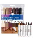 Rejuvenate Wood Furniture & Floor Repair Markers - 6 Colors for Scratches | Maple Oak Cherry Walnut Mahogany Espresso & Crayon Set - Buy Online on GoSupps.com
