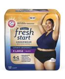 FitRight Fresh Start Incontinence and Postpartum Underwear for Women, XL, Black (12 Count) Ultimate Absorbency, Disposable Underwear with The Odor-Control Power of ARM & HAMMER Black X-Large (Pack of 12) - Buy Online on GoSupps.com