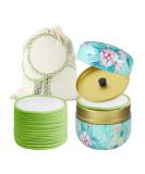 16Pcs Reusable Organic Cotton Makeup Remover Pads | Washable Face Wipes Cloth with Laundry Bag | Eco-Friendly Face Round Cotton | For Adults and Kids | Green - 16 Count - Buy Online on GoSupps.com