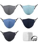 Sanatty Sports Cloth Masks for Men & Women - Breathable Washable Gym Face Masks with Nose Wire & Filters | 5 Pack - Buy Online on GoSupps.com