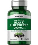 Piping Rock Sambucus Elderberry 2000mg Capsules - 180 Herbal Extract Supplement, Non-GMO & Gluten Free - Buy Online on GoSupps.com