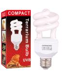 Dernord UVB & UVA Light Bulb 5.0 - 15W Compact UV Lamp for Lizards Geckos Turtles & Snakes - Ideal for Reptile Habitat - Buy Online on GoSupps.com