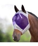 Harrison Howard Caremaster Thick Fleece Fly Mask for Horses | UV Protection | Standard Silver/Purple | International Shipping Available - Buy Online on GoSupps.com