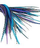 Feather Hair Extensions: One Fine Day Feathers 25 Real 7-9 inch Short Skinny + Rings/Loop (Starlight) - Buy Online on GoSupps.com