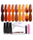 Lavender Violets 19 Pcs Gel Nail Polish Kit with LED Lamp - Twilight Forest Collection - Buy Online on GoSupps.com