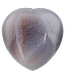 Nupuyai Agate Geode Heart Palm Worry Stone - Chakra Reiki Healing Crystal for Home Decoration - Natural Colour - 50mm - Buy Online on GoSupps.com