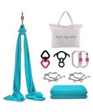 WWahuayuan 10M Premium Aerial Silks Equipment - Blue Aerial Yoga Hammock for Acrobatic Dance & Air Yoga - Buy Online on GoSupps.com