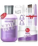 SAVILAND 9 OZ Acrylic Nail Kit - Clear Acrylic Powder & Liquid Complete Manicure Set for Starters DIY Home Salon Essentials - Buy Online on GoSupps.com
