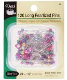 Dritz 64 Pearlized Pins - Long 1-1/2-Inch (120-Count) Assorted Colors - Buy Online on GoSupps.com