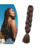 Gairyan Jumbo Braids Extension - 60cm Ombre Synthetic Hair for Box & Crochet Braids | Medium Brown Afro Braiding Hair (1 Piece) - Buy Online on GoSupps.com