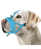 Adjustable Reflective Nylon Muzzle for Small Dogs - Prevent Biting Barking & Chewing | Eyin Blue Muzzle (Size S) - Comfortable & Breathable Design - Buy Online on GoSupps.com