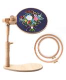 ZOCONE Beech Wood Adjustable Rotated Embroidery Hoop Stand with 2 Pcs 7'' 8'' Embroidery Hoops  Wooden Embroidery Stand  Embroidery Hoop Holder for Cross Stitch and Embroidery Project (A) - Buy Online on GoSupps.com