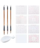 PH PandaHall 12pcs No Ink Chinese Calligraphy Set  8 Styles Gridded Brush Water Writing Cloth Paper  3pcs Sienna Chinese Traditional Calligraphy Brushes and Water Dish for Beginners Practice  17x13  - Buy Online on GoSupps.com