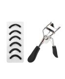 Erised's BiFrost Art Eyelash Case & Curler Set - Stainless Steel with 6 Replacement Silicone Pads | Perfect Lash Lift for All Eye Shapes - Silver Black - Buy Online on GoSupps.com