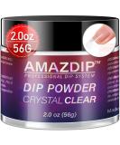 AMAZDIP Dip Powder Clear Color 2oz - Perfect for French Nail Art | Salon & DIY at Home - Buy Online on GoSupps.com