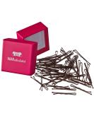 HAARallerliebst 50 mini hair clips bobby pins brown 3.4cm small in pink box (box colour pink) - Buy Online on GoSupps.com