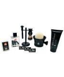 Premium G.B.S 11 Piece Shaving Set - Double Edge Razor Brush Stand Mug & Sandalwood Aftershave - Perfect Gift for Men - International Shipping Available - Buy Online on GoSupps.com