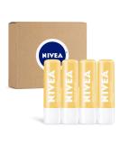 NIVEA Milk and Honey Lip Care Moisturizing Lip Balm Stick with Shea Butter 4 Pack of 0.17 Oz Sticks - Buy Online on GoSupps.com