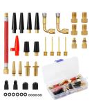 40-Part Bicycle Valve Adapter Set - All Valve Adapters for Air Pumps French Valve Adapters Ball Pump Needles & Sorting Box | SV AV DV PV Extenders - Buy Online on GoSupps.com