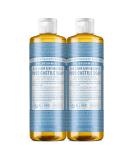 Dr. Bronner's Baby Unscented Pure-Castile Liquid Soap 16oz 2-Pack - Organic Oils - 18-in-1 Uses - Sensitive Skin & Babies - No Fragrance - Buy Online on GoSupps.com