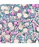 Mermaid sea theme blue pink lilac shells sprinkles cupcake cake toppers pearls balls metallic pearls cupcakes - Buy Online on GoSupps.com