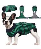 Kuoser Dog Recovery Suit - Breathable Anti-Licking Body for Male & Female Dogs Post-Surgery Green XS (1 Pack) - Leak Protection for Wound Care - Buy Online on GoSupps.com