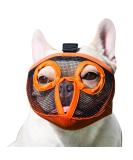 Jyhy Adjustable Muzzle for Flat-Nosed Dogs & Cats | Breathable Design for Bulldogs Pugs & More - Orange (28-43cm) - Buy Online on GoSupps.com