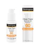Neutrogena Clear Face Serum Sunscreen SPF 60 - Lightweight Non-Comedogenic UVA/UVB Protection with Green Tea - Oxybenzone & Fragrance-Free - Buy Online on GoSupps.com