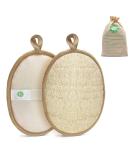 2 Pack Natural Loofah Body Scrubber | Eco-Friendly Exfoliating Shower Sponge for Women and Men - Buy Online on GoSupps.com